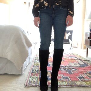 Prada Suede Zip Up Boots